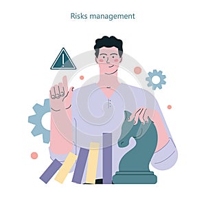 Risk management. Business protection and crisis prevention. Business character