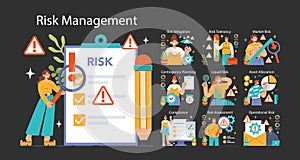 Risk Management concept. Flat vector illustration