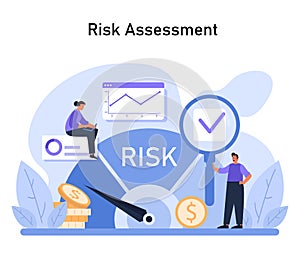 Risk Management concept. Focused on evaluating financial uncertainties