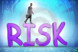 Risk management concept with letters