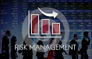 Risk Management Diagram Graph Arrow Concept