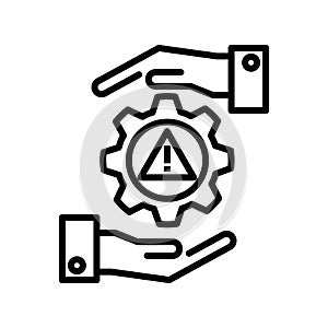 Risk management icon, vector illustration