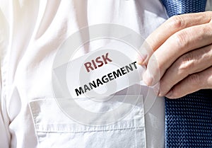 Risk management inscription. Business analysis and assessment