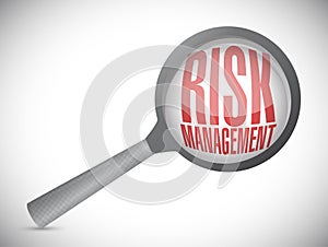 risk management magnify illustration design