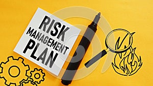 Risk management plan is shown using the text