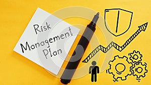 Risk management plan is shown using the text