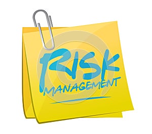 risk management post it illustration design