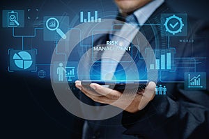 Risk Management Strategy Plan Finance Investment Internet Business Technology Concept