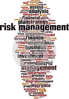 Risk management word cloud