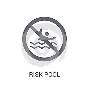 risk pool icon. Trendy risk pool logo concept on white background from Insurance collection