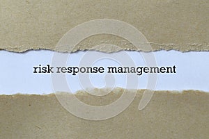 Risk response management on white paper