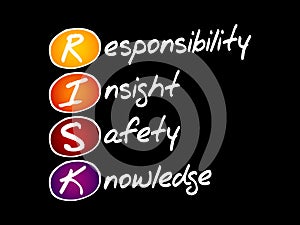 RISK - Responsibility Insight Safety Knowledge