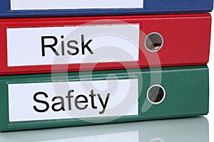 Risk and safety management analysis in company business concept