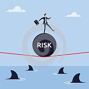 Risk taker concept for success vector illustration