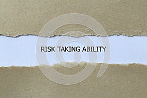 risk taking ability on white paper