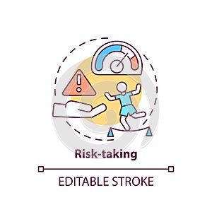 Risk taking concept icon
