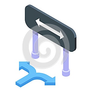 Risk way icon isometric vector. Business control