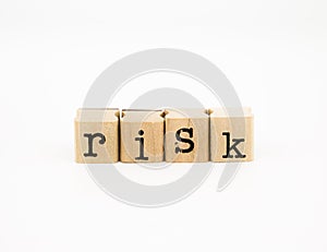 Risk wording, investment and insurance concept