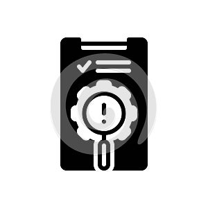 Black solid icon for Risks, hazard and danger