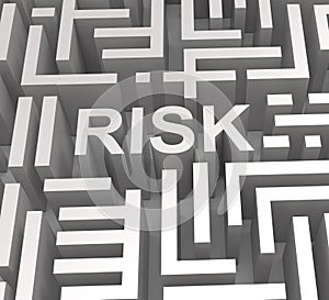 Risky Maze Shows Dangerous Or Risk photo