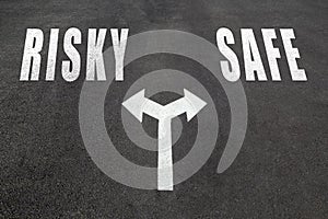 Risky vs safe choice concept