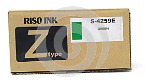 Riso Ink S-4259E Green in brown box