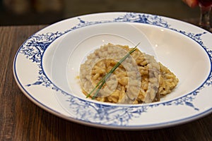 Risotto of funghi porcini - Traditional recipe from Italy