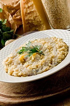 Risotto with Grana Parmesan Cheese photo