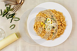 Risotto with leek