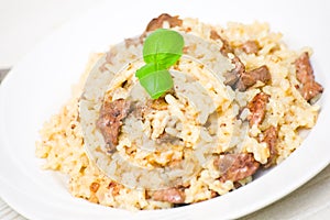 Risotto with liver