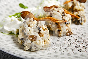 Risotto with Mushrooms and Cream Cheese