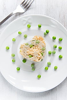 Risotto with peas