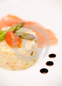 Rissotto with salmon