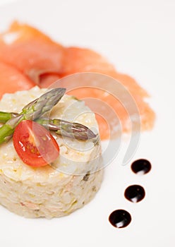 Rissotto with salmon