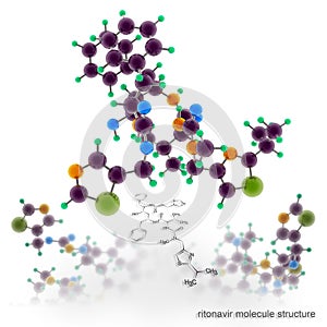 Ritonavir-norvir molecule structure