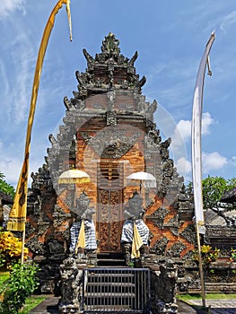 Ritual gates at balinese hindu temple on Bali island in Indonesia