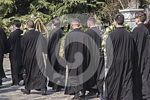 Ritual Orthodox vestments in ceremony