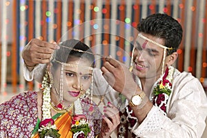 Rituals in Indian Hindu wedding photo