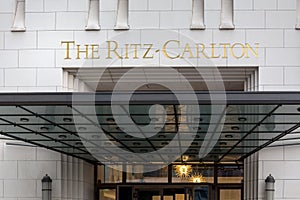 Ritz-carlton hotel sign in berlin germany