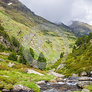 The Riu de Jan River in the Andorran Pyrenees photo