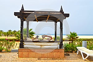 RIU Touareg hotel luxury sun bed and parasol