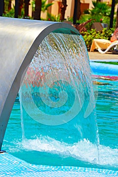 RIU Touareg hotel waterfall in the swimming pool photo