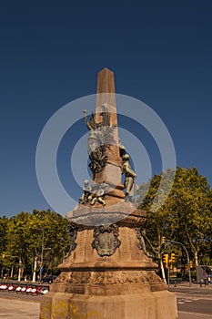 Rius i Taulet monument at Passeig de LluÃÂ­s Companys, Barcelona