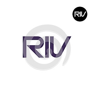 RIV Logo Letter Monogram Design