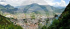 Riva del Garda top view panorama