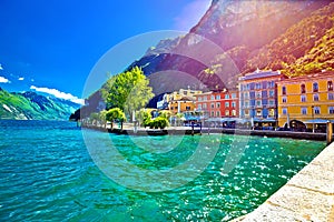 Riva del Garda waterfront view at sunset