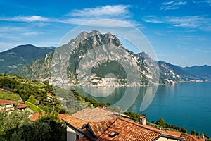 Riva di Solto at Iseo lake, Lombardy in Italy