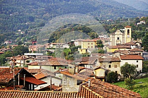 Riva di Solto town seen from Zorzino village