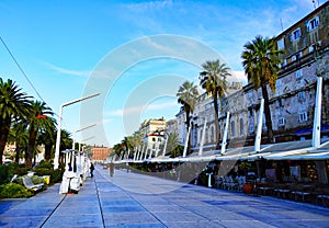 Riva pedestrian zone in Split, Croatia