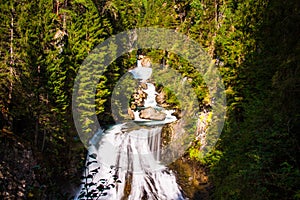 Riva waterfalls in the summer woods